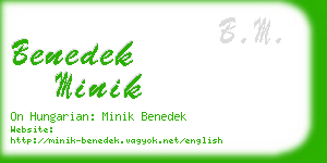 benedek minik business card